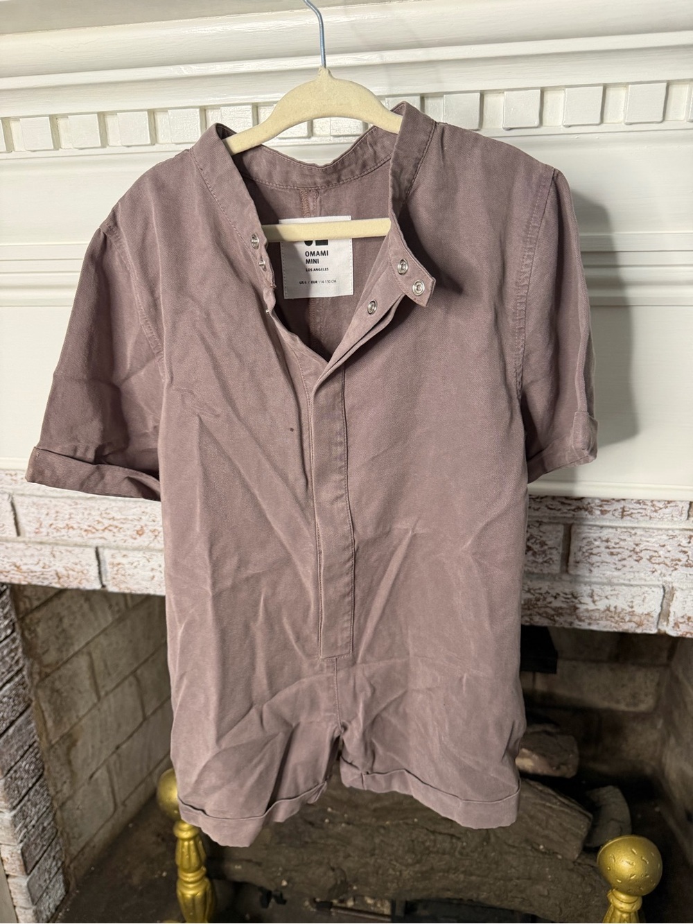 Omamimini Short Sleeve Casual Button-Down play suit